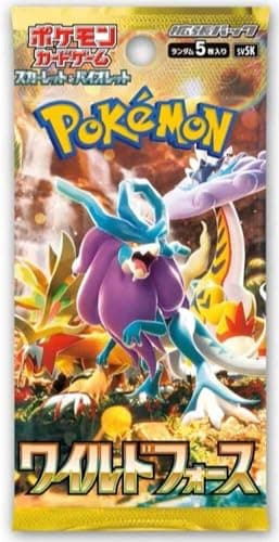 (1 confezione) Pokémon Gioco di carte Wild Force Booster Pack (5 carte per confezione)