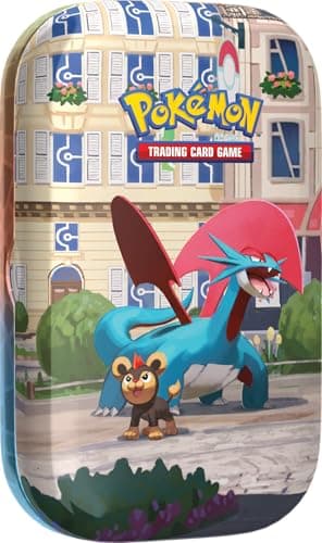 Pokémon: miniscatola da collezione Luminopoli (Salamence e Litleo) del GCC Pokémon (2 buste di espansione, 1 carta con l’illustrazione Pokémon della miniscatola e 1 foglio di adesivi), Ed. Italiano