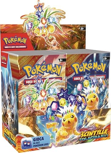 Pokémon GCC: espositore di buste dell’espansione Scarlatto e Violetto - Scintille Folgoranti, 36 buste di espansione