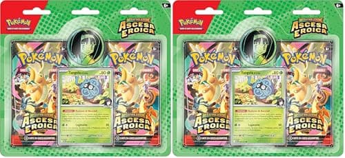 Pokémon: collezione Erika dell’espansione Megaevoluzione - Ascesa Eroica del GCC Pokémon (una carta promozionale olografica, una moneta e due buste di espansione), Edizione in Italiano