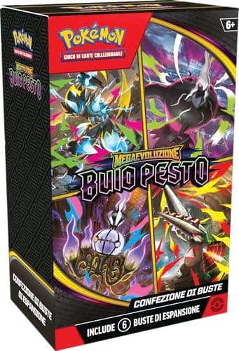 Pokémon: confezione di buste dell’espansione Megaevoluzione - Buio Pesto del GCC Pokémon (6 buste di espansione), Edizione in Italiano