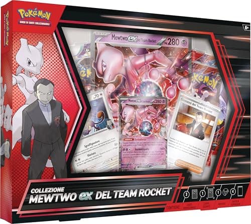 Pokémon: collezione Mewtwo-ex del Team Rocket del GCC Pokémon (una carta olografica, una carta olografica gigante e quattro buste di espansione)