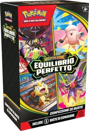 Pokémon: confezione di buste dell’espansione Megaevoluzione - Equilibrio Perfetto del GCC Pokémon (sei buste di espansione), Edizione in italiano