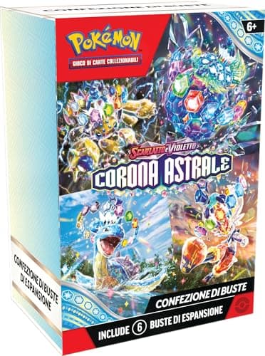 GCC Pokémon: confezione di buste dell’espansione Scarlatto e Violetto - Corona Astrale (sei buste di espansione) ESCLUSIVA AMAZON