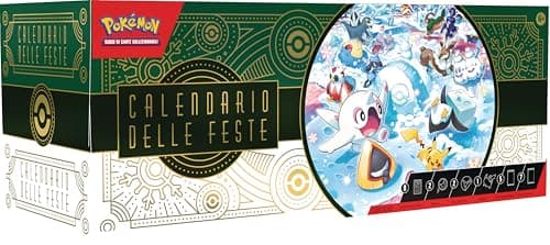 GCC Pokémon: calendario delle feste (otto carte promozionali olografiche, cinque buste di espansione e tanto altro)