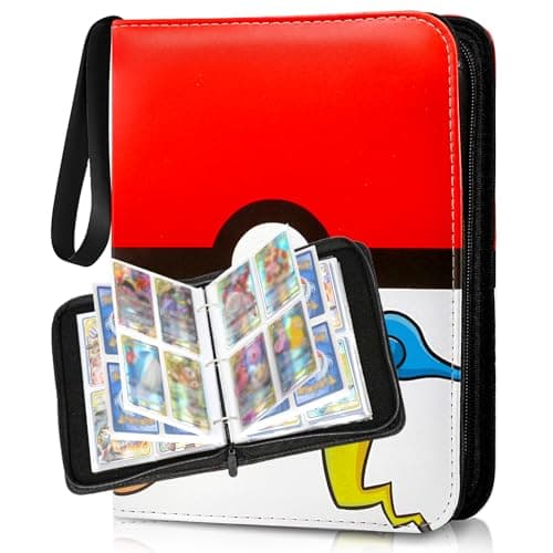 OBYCPIN Album per Carte di Credito con Chiusura Lampo, Album da Collezione, Impermeabile in Poliuretano, Regalo per Bambini (50 Pagine, 400 Tasche)