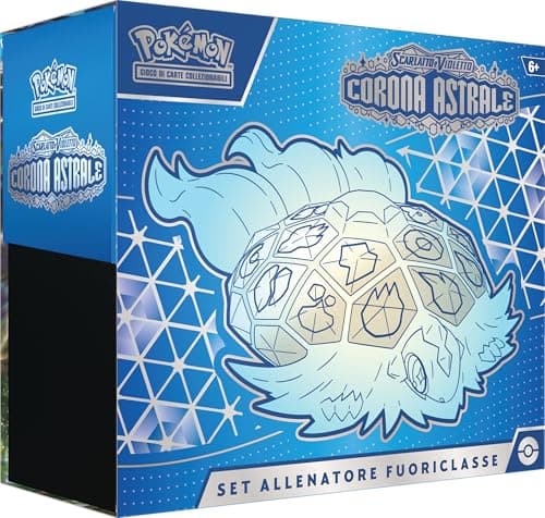 GCC Pokémon: set Allenatore Fuoriclasse dell’espansione Scarlatto e Violetto - Corona Astrale (una carta promozionale a figura intera, nove buste di espansione e accessori premium)