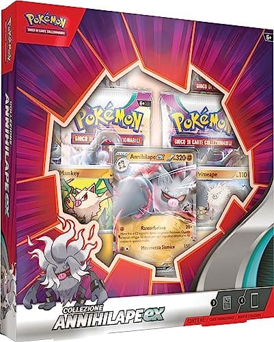 Collezione Annihilape-ex del GCC Pokémon (tre carte promozionali olografiche e quattro buste di espansione), edizione in italiano