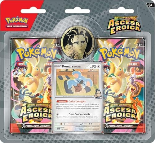 Pokémon: collezione Ubaldo dell’espansione Megaevoluzione - Ascesa Eroica del GCC Pokémon (una carta promozionale olografica, una moneta e due buste di espansione)