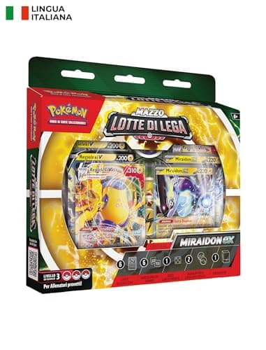 Pokémon Mazzo Lotte di Lega Miraidon-ex del GCC (mazzo pronto per giocare da 60 carte, tra cui Miraidon-ex e Regieleki-VMAX), edizioni in italiano
